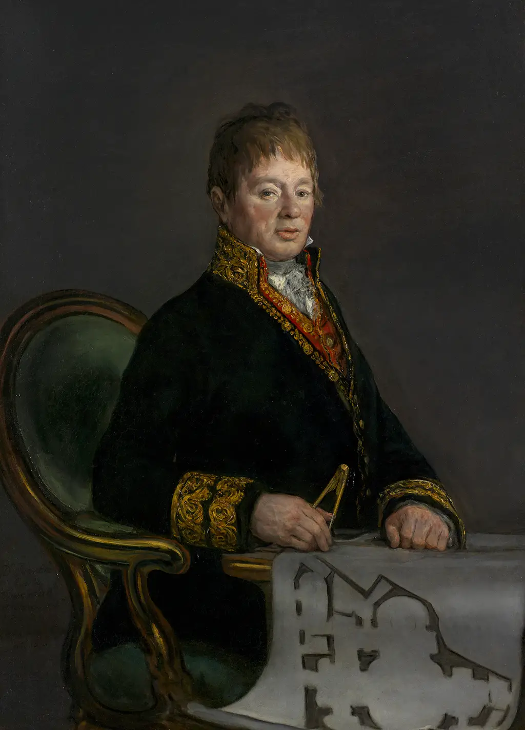 Portrait of Don Juan Antonio Cuervo in Detail Francisco de Goya